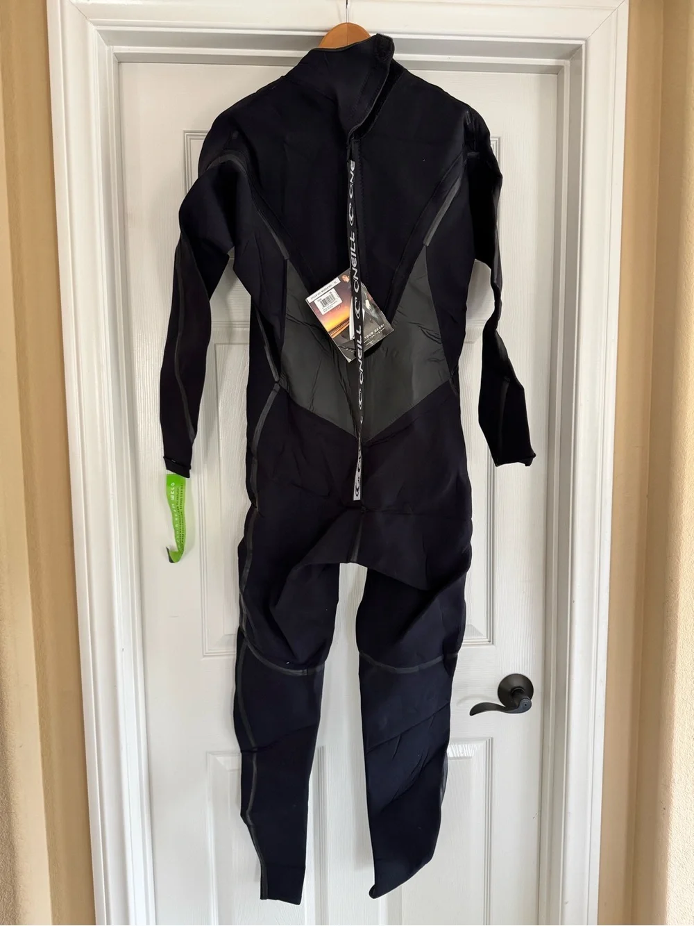NWT O'NEILL Men’s 3/2 PSYCHO II Full Wetsuit FSW Neoprene ZZ Back Zip Black - XL